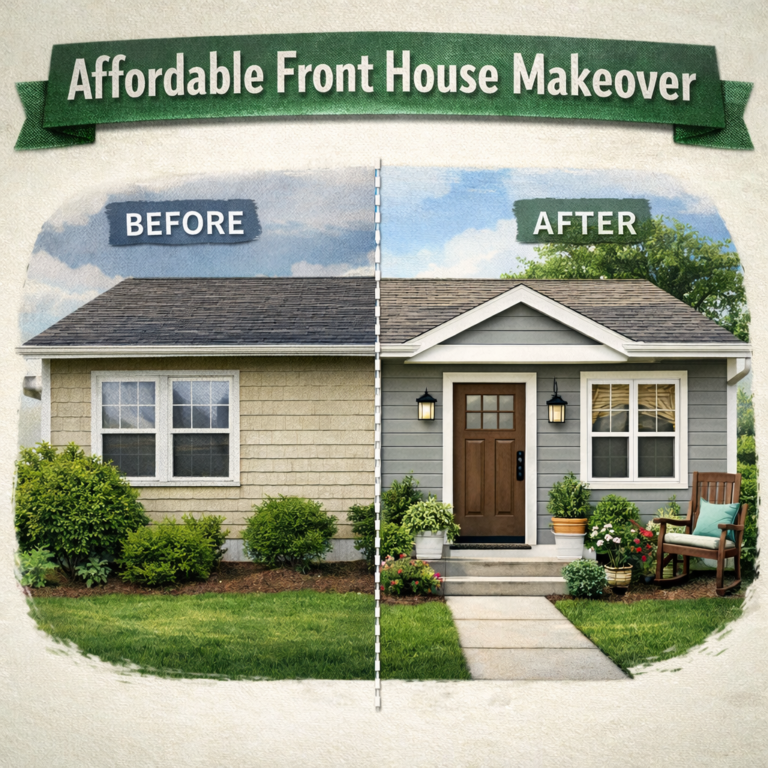 Affordable Front House Makeover