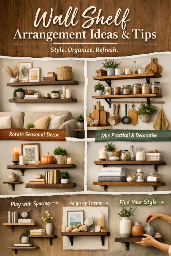 How to Arrange Wall Shelves