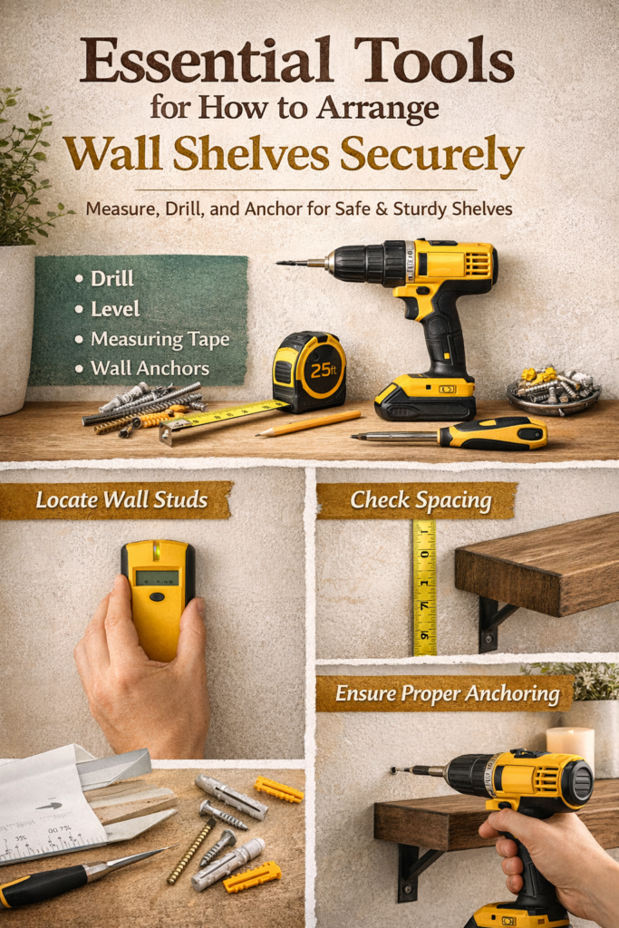 How to Arrange Wall Shelves