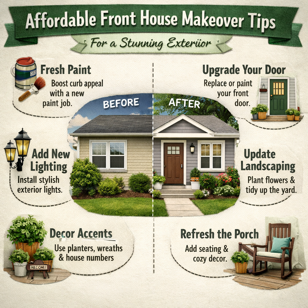 Affordable Front House Makeover