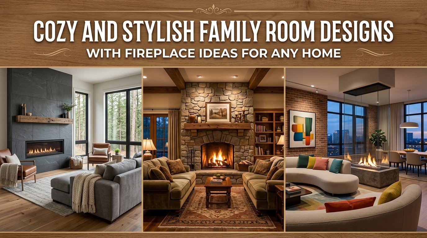 Family Room Designs with Fireplace | Indoor Habbit
