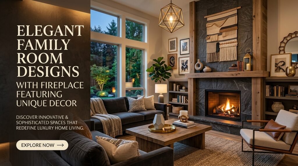 Family Room Designs with Fireplace