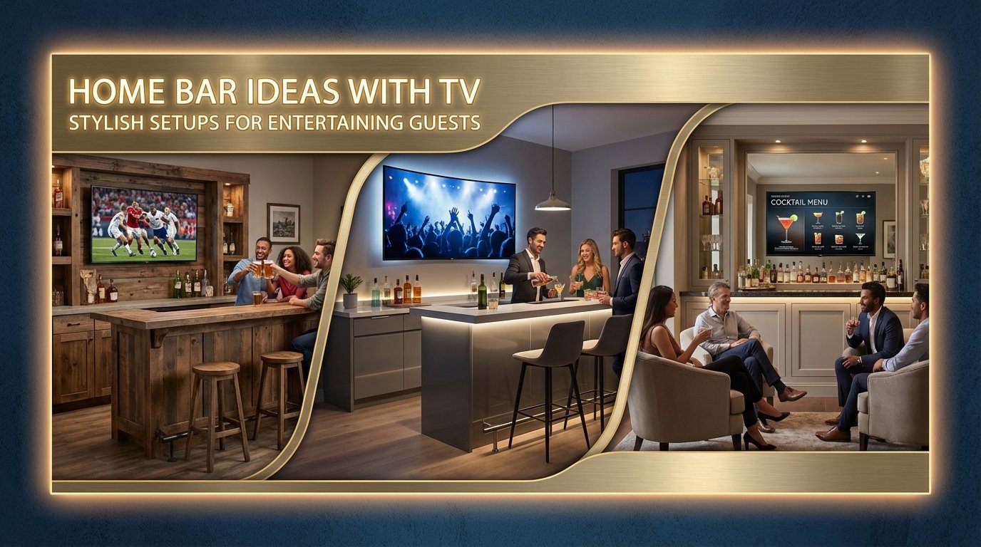 Home Bar Ideas with TV | Indoor Habbit